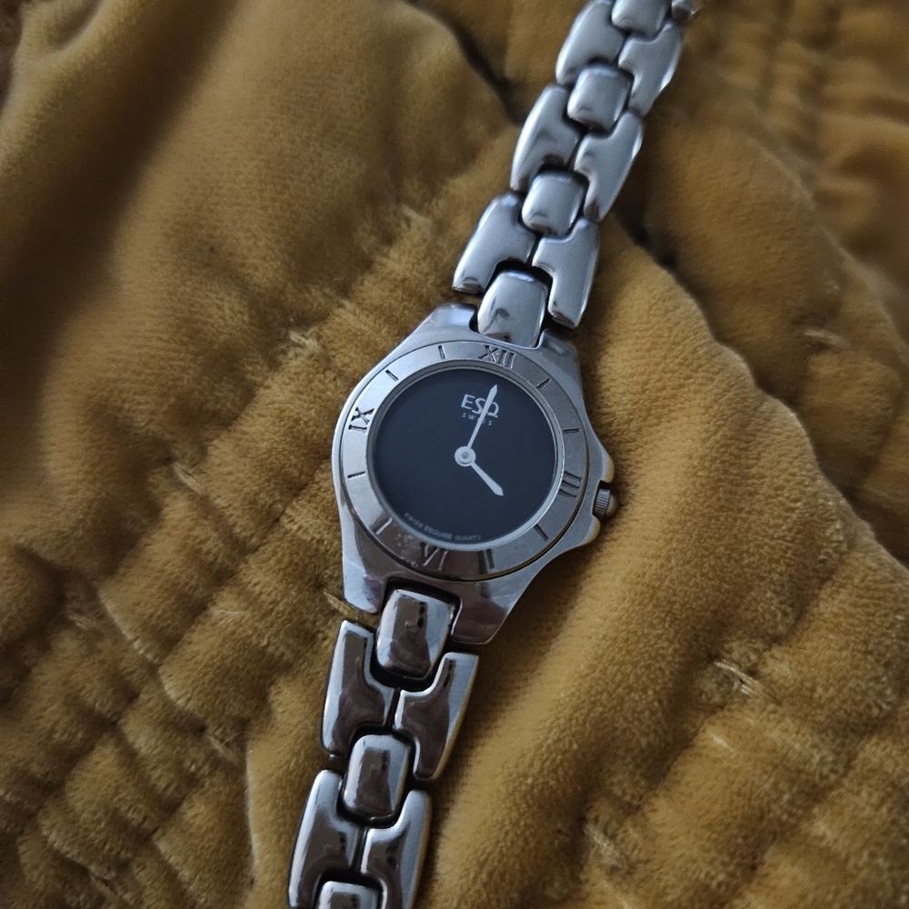 Movado ESQ Silver and Black Watch